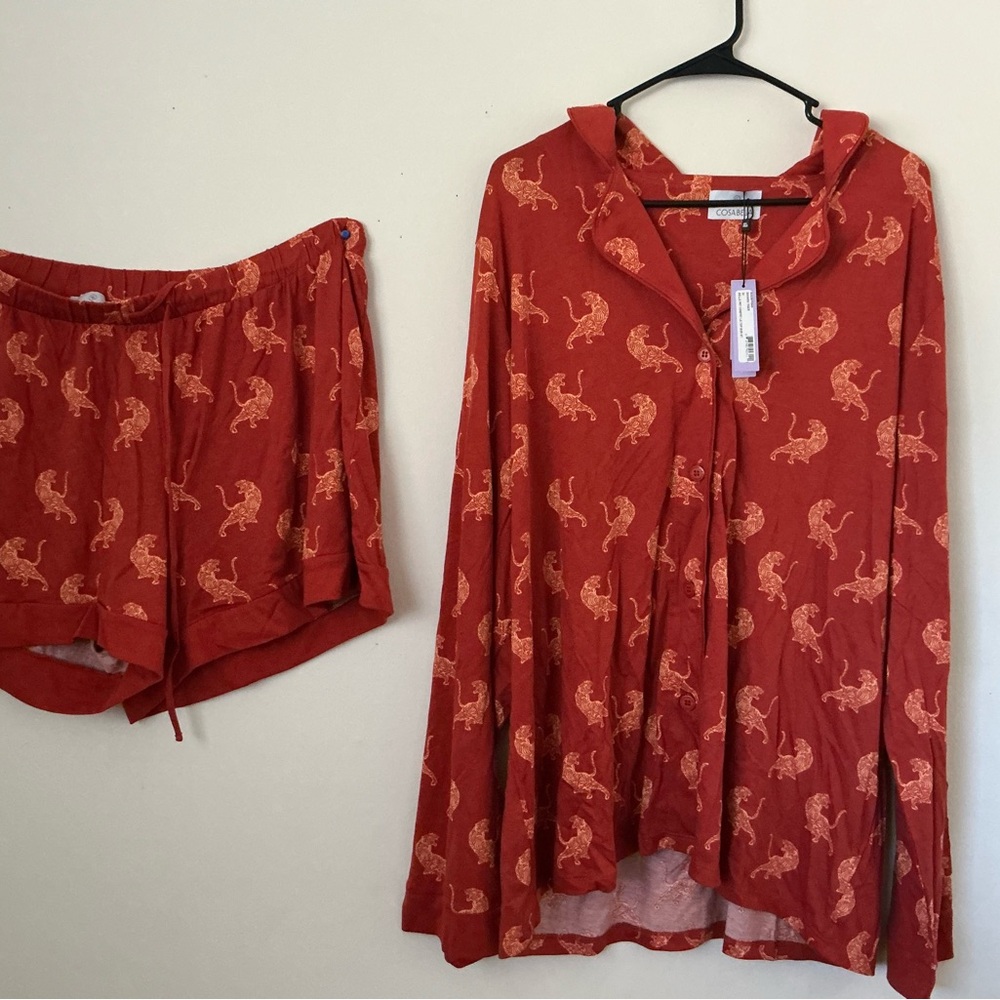 Universal Thread Rust Animal Print Pajama Set